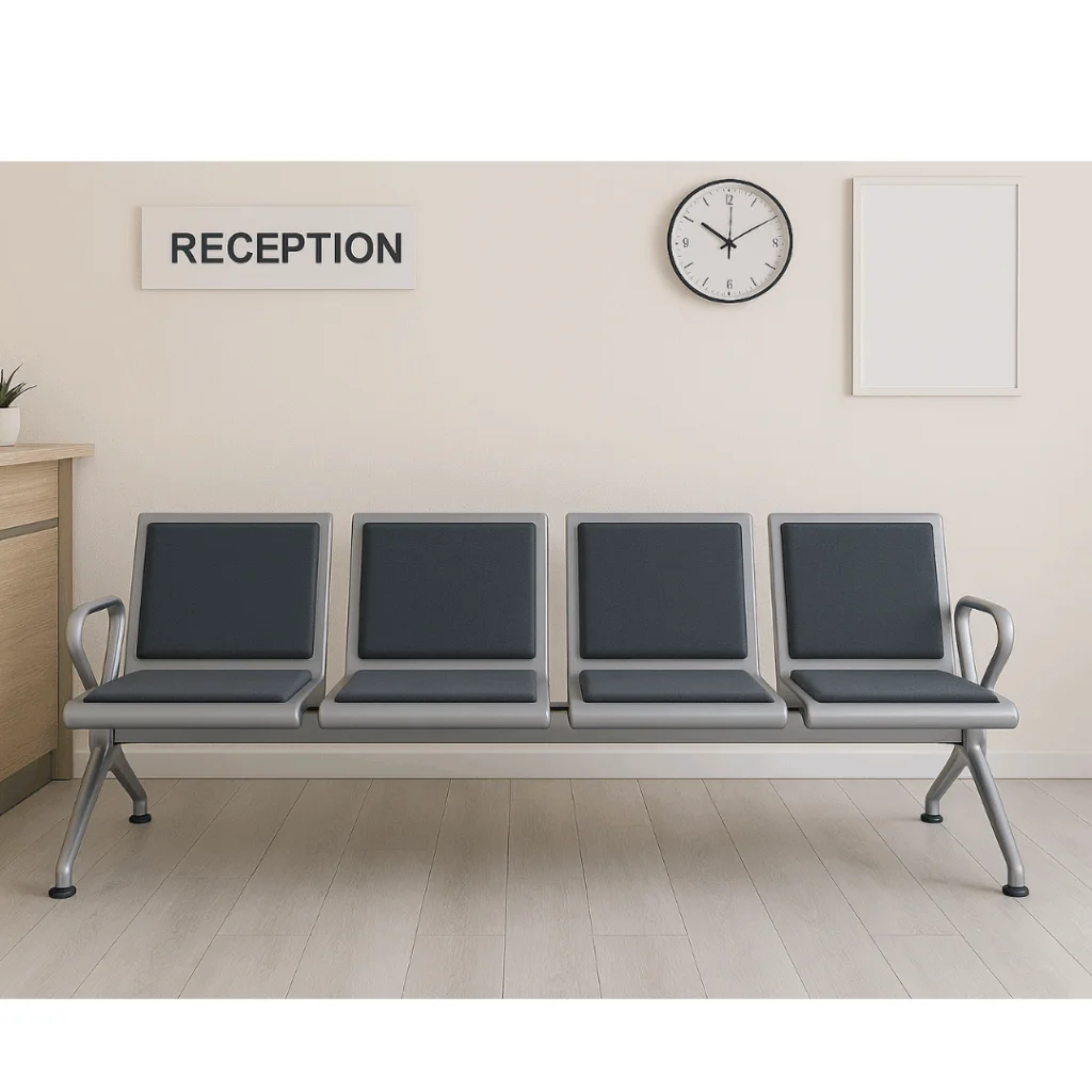 4-Seater Padded Reception Bench