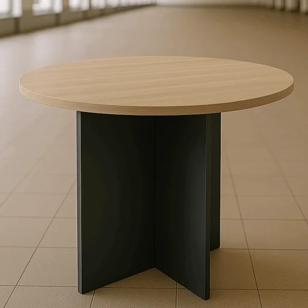 Round Wooden Conference Table