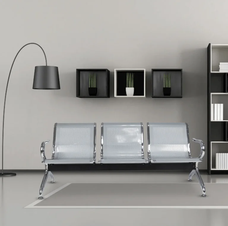 3-Seater Metallic Reception Bench