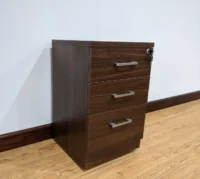 3-Drawer Wooden Office Pedestal - Image 4