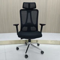 Modern Ergonomic Office Chair – Short Description The Modern Ergonomic Office Chair is designed to provide comfort, support, and style for everyday office use. With its ergonomic structure, adjustable features, and durable build, it promotes proper posture while enhancing productivity in both office and home workspaces. Key Features ✅ Ergonomic design for improved posture and comfort ✅ Adjustable height and tilt for personalized seating ✅ Comfortable cushioning for long working hours ✅ Durable construction for everyday use ✅ Modern stylish design for office and home