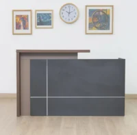 Shop a modern 1.6m reception desk with durable build, sleek design, and functional workspace—perfect for offices, clinics, and reception areas.