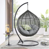 Hammock Swing Chair – Relaxing Comfort and Stylish Outdoor Living The hammock swing chair is designed to bring relaxation, comfort, and a cozy lifestyle experience to your home or outdoor space. Whether for gardens, balconies, patios, or indoor lounging areas, this swing chair creates a perfect spot for reading, resting, or simply unwinding. Comfortable Swinging Experience The chair features a gently suspended design that provides a soothing rocking motion. In addition, the ergonomic seating structure supports your body comfortably, making it ideal for long relaxation periods. Strong and Durable Construction Built with a sturdy metal frame and high-quality rope, rattan, or fabric seating, this hammock swing chair ensures long-lasting durability. Moreover, it is designed to handle regular use while maintaining stability and safety. Stylish and Modern Design Its elegant and contemporary look enhances any space, whether indoors or outdoors. As a result, it adds a decorative and luxurious touch to your garden, balcony, or living room. Easy Maintenance The materials are easy to clean with a damp cloth. Furthermore, its durable construction ensures long-term performance with minimal maintenance. Key Features ✅ Relaxing hammock-style swing design ✅ Strong and stable metal frame ✅ Comfortable ergonomic seating ✅ Suitable for indoor and outdoor use ✅ Stylish modern aesthetic ✅ Durable rope, rattan, or fabric material ✅ Easy-to-clean and low-maintenance ✅ Perfect for relaxation and leisure
